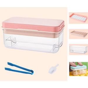 Bac a Glacons Press&eacute;Bacs &agrave; Gla&ccedil;onsBac &agrave; Gla&ccedil;ons Facile &agrave; D&eacute;tacheravec seau &agrave; glace et pincettesSans BPApour whiskyjus(rose)