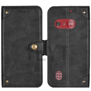 Tienjueshi Étui Couverture Cuir Housse Coque Pour Doro 1880 2.4 inch Case Portefeuille Noir