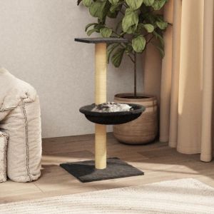Bon march&eacute; - Arbre &agrave; chat design fasion -avec griffoir en sisal Gris fonc&eacute; 74 cm plds506615