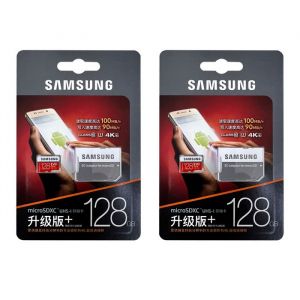 2PCS Carte mémoire Micro SD SDXC Samsung Evo plus 128Go classe 10 U3 100/90Mb/s version CN