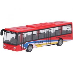 VINGVO Jouet modèle dautobus Modèle de bus jouet alliage rouge réaliste vif petit modèle de bus portable bus voiture ornement