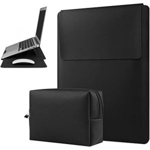 13 14 Housse pour Ordinateur Portable &Eacute;tui en Cuir &Eacute;tanche avec Support R&eacute;glable Compatible avec MacBook Pro 14 2021