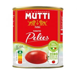 Mutti - Tomates pelées - Zéro résidu de pesticides - Conserve 800g