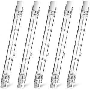 Ampoules Halog&egrave;nes Lin&eacute;aires R7s 118mm 500W Blanc Chaud 2800K Ampoule deType Projecteur Lin&eacute;aire 5pc