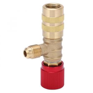 Qiilu Soupape de réfrigérant Soupape de sécurité liquide de soupape de charge de réfrigérant pour R22 R410 R134A R404 1/4in