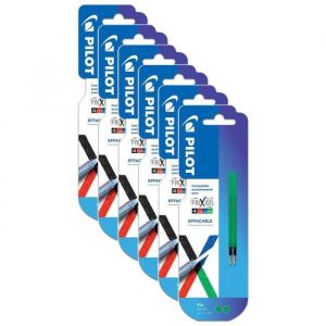 Rechargeable Stylo 4 Couleurs - PILOT - FriXion Ball - Encre Gel Effaçable - Pointe Fine - Lot de 6 Packs