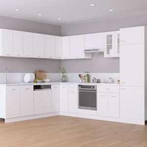STAR - Meuble haut/Armoire murale suspendue Lyon - Placard Cuisine - Blanc 60x31x40 cm - bois dingénierie LL79