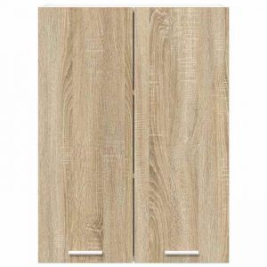 Moderne Placard suspendue SWEETY Armoire murale cuisine avec porte Riga Ch&ecirc;ne Sonoma 60x31x80 cm BB1538