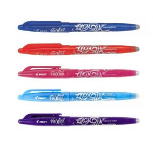 Stylo &agrave; encre gel - PILOT - FriXion Ball - Lot de 5 - Pointe moyenne 0.7mm - Effa&ccedil;able et rechargeable