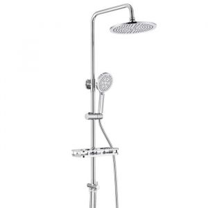 Colonne de Douche - Auralum Max - Sans Mitigeur - 4 Modes Douchette - Hauteur R&eacute;glable 72-110CM
