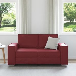 Autumn sale&eacute;l&eacute;gant Canap&eacute; Loveseat Canap&eacute; dangle/Sofa - avec accoudoirs - Rouge Vin 120 cm en Simili cuir Home870320