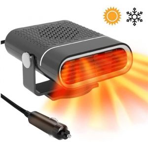 Chauffage de Voiture 150W 12V Chauffage Portatif pour Voiture Pare-Brise Automatique D&eacute;givreur de Voiture 2 en 1 Chauffage Rapide