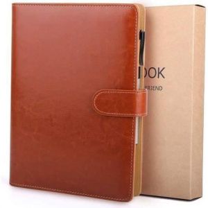 Carnet de notes - Cuir - A5 - Imperméable - 200 pages - Marron