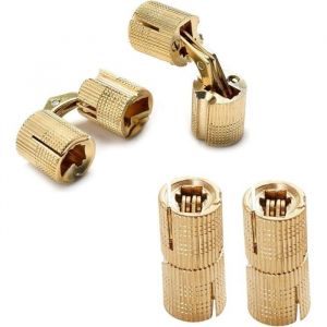 Lot de 4 Charnières Cylindriques Charnière Invisible Laiton Tonneau Charniere Charnière Invisible Cylindrique Charnières en