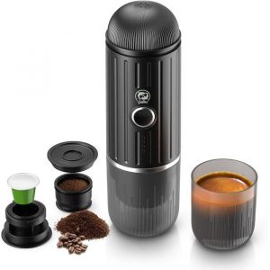 Cafeti&egrave;re expresso &eacute;lectrique portable voyage en voiture randonn&eacute;e syst&egrave;me dextraction 2 en 1 &agrave; chauffage automatique rapide