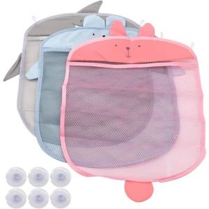 Filet &agrave; Jouets de BainFilet de Rangement SalleGuador 3 Pcs Bain Jouet de Stockage Filet en Maille Jouet Mesh Jouets de Rangement
