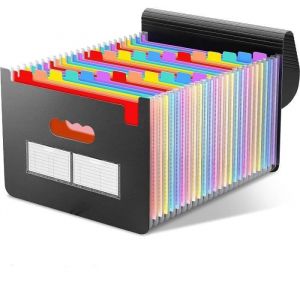 Trieur A4 Range Document Bureau Rangement Papier Classeur Trieur 24 Compartiments Extensible A4 Accord&eacute;on Organiseur