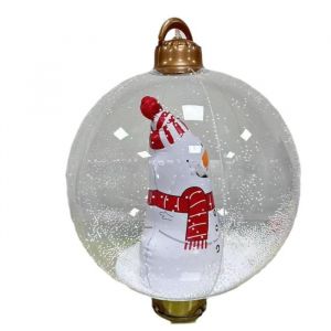 Boule de No&euml;l lumineuse - 60CM - Gonflable - LED - PVC