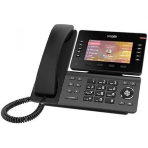 Snom D865 TeLePhone Fixe VoIP avec ECran Couleur IPS 5 Inclinable Wi-FI Bluetooth 5.0 Audio HD Reduction De Bruit Avancee