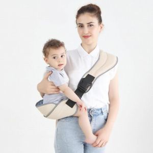 Porte-bébé portatif à une épaule pour sortir Convient aux bébés de 6 mois à 5 ans Roulement 30kg Beige