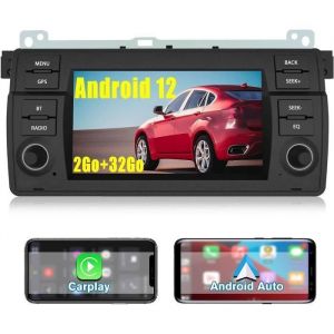 AWESAFE Autoradio Android 13 2Go+32Go pour BMW E46 Rover 75 MG ZT avec 7 Écran Tactile GPS Carplay Android Auto Bluetooth