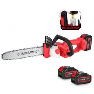 Tronçonneuse électrique sans fil Scie à bûche 12 pouces 660W - ONEVAN - 2x 4.0AH Batteries