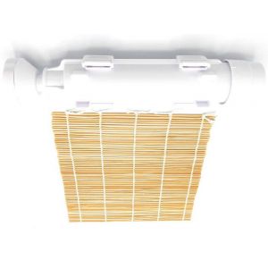 Sushi Roller Bazooka Kit + Tapis En Bambou Carbonis&eacute; Diy Machine &Agrave; Rouleaux De Riz Sushi Japonais Faisant Des Outils