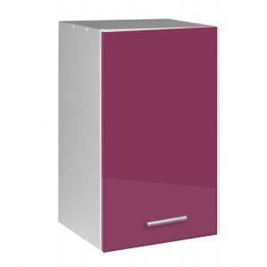 Meuble cuisine haut 60 cm 1 porte TARA aubergine