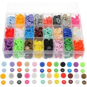 360Set Plastique R&eacute;sine Bouton Pression DIY KAM Attache rapide 12mm Bouton Pression