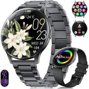 Montre Connect&eacute;e Femme 2025 Avec Appels - 799 Mm Smartwatch &Eacute;l&eacute;gante Ultra-Mince Avec &Eacute;cran Hd Always-On 143 Pouces Ip67[YC514]