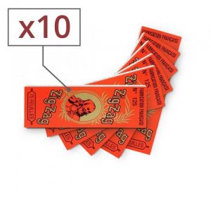 papier à rouler zig zag orange x 10