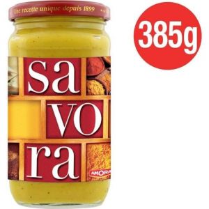 Moutarde - AMORA - Savora 385G - Lot de 4 - Condiment de qualité - Saveur authentique