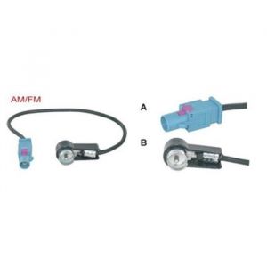 Adaptateur pour antenne - Universel - BMW Citro&euml;n Opel Peugeot Volkswagen - ISO - Bleu - Voiture