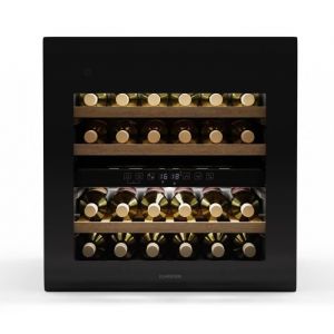 Klarstein Rhone 36 Duo Cave &agrave; vin 36 bouteilles commande LED Push-to-Open silencieuse Noir