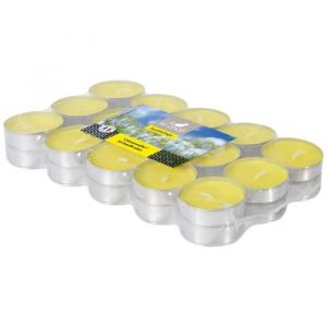 LE CHAT Lot de 30 bougies chauffe-plats parfum&eacute;es Citronnelle - Jaune