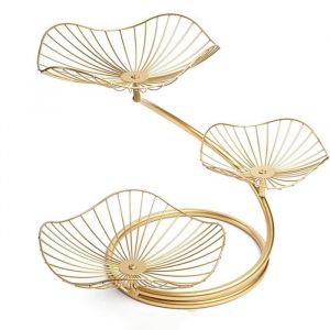 Corbeille &agrave; fruits &agrave; 3 &eacute;tages corbeille &agrave; fruits dor&eacute;e corbeille &agrave; fruits d&eacute;corative livr&eacute;e avec une assiette &agrave; fruits dor&eacute;e