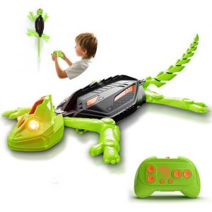 Rechargeable Cam&eacute;l&eacute;on T&eacute;l&eacute;command&eacute; Gecko Radiocommand&eacute; avec Yeux LED L&eacute;zard Robot Jouet Cadeau Anniversaire pour Enfant Gar&ccedil;ons
