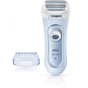 Rasoir &eacute;lectrique BRAUN Silk-&eacute;pil Lady Shaver 5-160 pour Femme - 3 en 1 - Sans Fil - Wet & Dry - Bleu