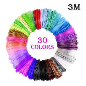 Fil Stylo 3D Recharges de Filament Pla 1.75 pour Stylo 3D 30 couleurs 5M Chacun 3D Pen Filament pour Enfants et Adulte Compat