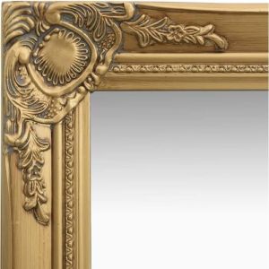 Super Miroir mural Style baroque - Miroir pour Salle de bain Salon Chambre 50x50 cm Doré @266613