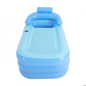 Baignoire gonflable pour adulteBaignoire pliablebaignoire autoportante avec gobelet &agrave; bouche et couvercle &agrave; glissi&egrave;re160&times;84&times;64cm