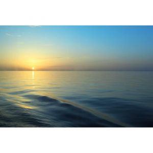 Papier Peint Photo INTISSÉ-(18927) LE COUCHER DU SOLEIL-350x260cm-7 lés-Mural Poster Géant XXL-Beach Mer Océan Nature Dune Paysage