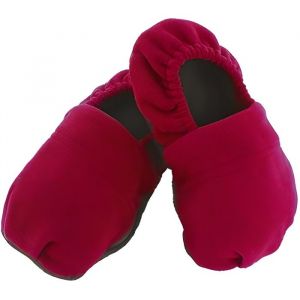 Chaussons Chauffants au Micro-Onde - Pantoufles - Retient la chaleur - Rouge