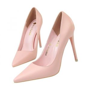 Escarpins Femme - Marque - Modèle - Talon Aiguille 7.5cm - Bout Fermé - Couleur Rose XH420