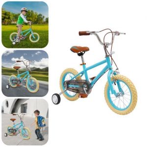 V&eacute;lo pour Enfants - 14 Pouces - (Bleu) - Velo d&Eacute;quilibre pour Enfants - Pneus Color&eacute;s - V&eacute;lo dEntra&icirc;nement 14 pour Enfants
