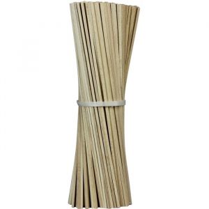 Lot de 100 bâtons en bois pour barbe à papa - 35 cm