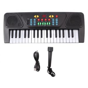 Shipenophy Piano Clavier Enfant 37 Touches Réalistiques Jouet Éducatif avec Micro