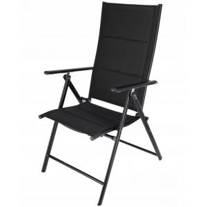 CHAISE DE JARDIN PLIABLE FAUTEUIL EN ALUMINIUM À DOSSIER RÉGLABLE