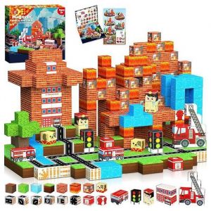 Construction Magnetique Enfant 100 pi&egrave;ces Magnetic Blocks 3+ Jeux Aimants Bloc de Cube Magn&eacute;tique de pour Gar&ccedil;on et Fille