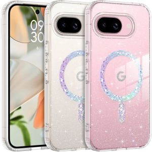 Coque À Paillettes Pour Google Pixel 9A Magnétique Compatible Avec Magsafe Etui Bling Cristal Housse De Téléphone Antichoc An
